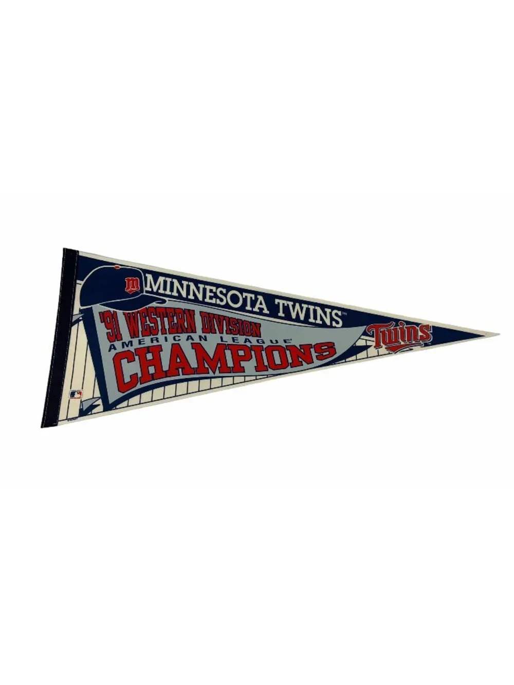 Vintage Minnesota Twins 1991 Western Division American League Champions pennant